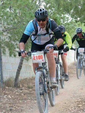 Patient in a bike race